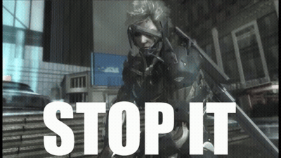 Video Game Character Saying Stop It In Front Of Building GIF