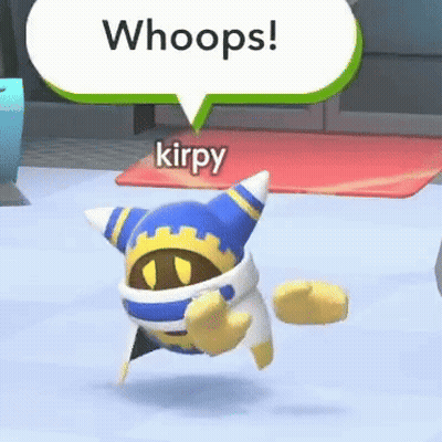 Video Game Character Saying Whoops Kirpy GIF