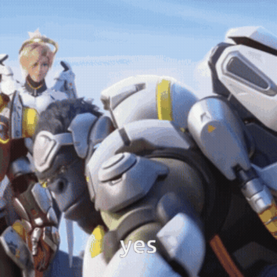 Video Game Character Saying Yes Beside Woman GIF