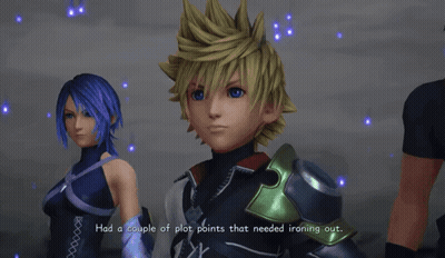 Video Game Character Says Had A Couple Of Plot Points That Needed Ironing Out GIF