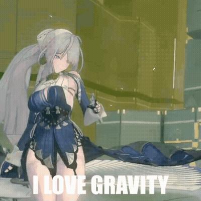 Video Game Character Says I Love Gravity GIF