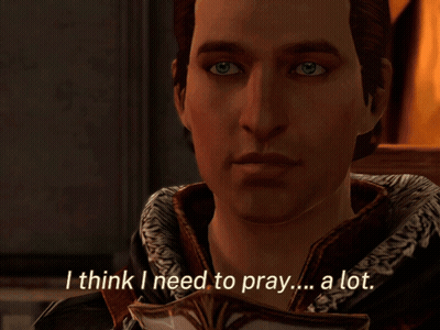 Video Game Character Says I Think I Need To Pray A Lot GIF