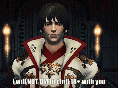 Video Game Character Says Will Not DM To Chill 18+ GIF