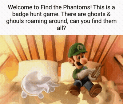 Video Game Character Sitting on Bed With Ghost and Phone