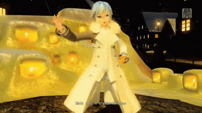 Video Game Character Standing Before Wall Of Candles Saying Hiiro GIF