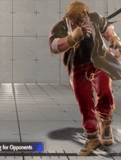 Video Game Character Standing In Front Of Fighting For Opponents Sign GIF