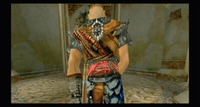 Video Game Character Standing In Hallway GIF