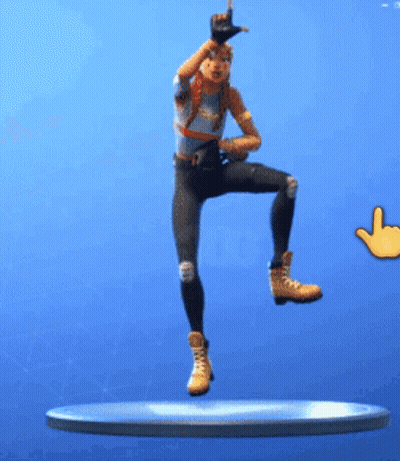Video Game Character Standing On One Leg On Podium GIF