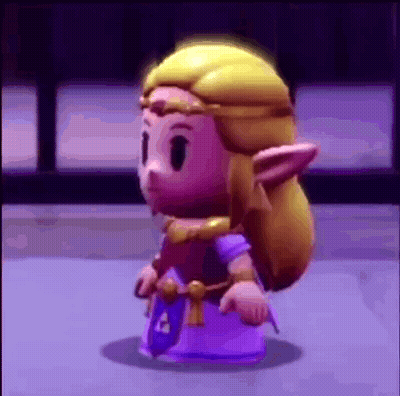 Video Game Character Standing On Purple Surface GIF
