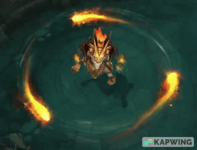 Video Game Character Surrounded By Fire Saying Gottem GIF