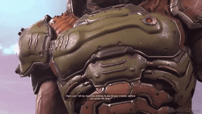 Video Game Character Talking To Dark Lord GIF