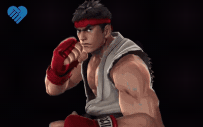 Video Game Character Wearing Red Boxing Gloves GIF