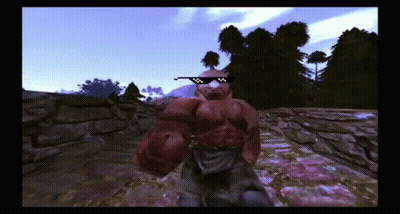 Video Game Character Wearing Sunglasses Walking GIF