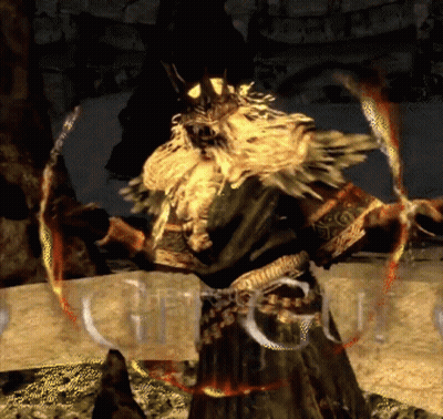 Video Game Character With Beard And Crown Saying Gifu GIF