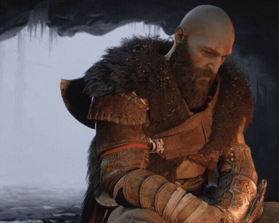 Video Game Character With Beard And Sword GIF