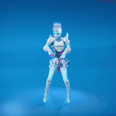Video Game Character With Blue And Purple Face GIF