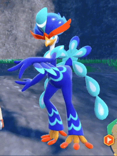 Video Game Character With Blue Wings And Red Head GIF