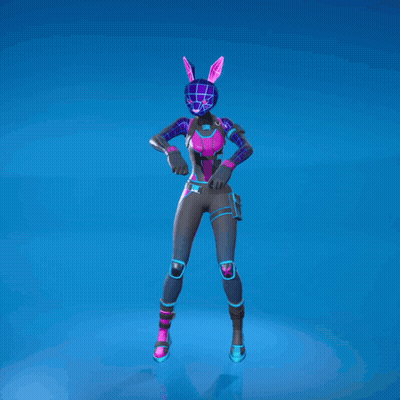 Video Game Character With Bunny Ears And Mask GIF