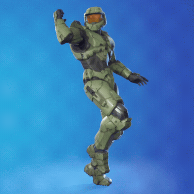 Video Game Character With Chief Helmet GIF