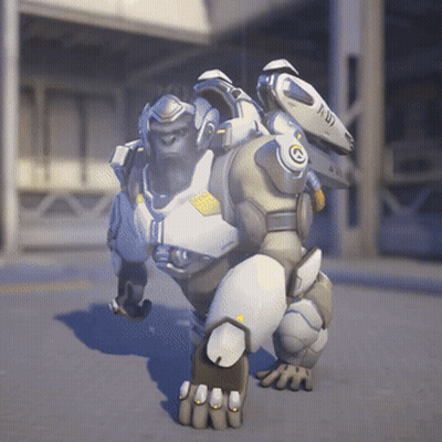 Video Game Character With Gorilla On Back GIF