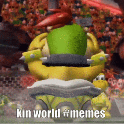Video Game Character With Green Apple On Head Kin World #Memes GIF