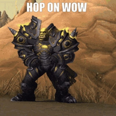 Video Game Character With Hop On Wow GIF