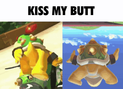 Video Game Character With Kiss My Butt GIF