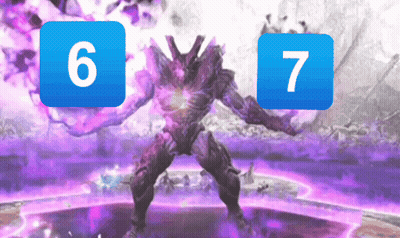 Video Game Character With Numbers 6 And 7 GIF
