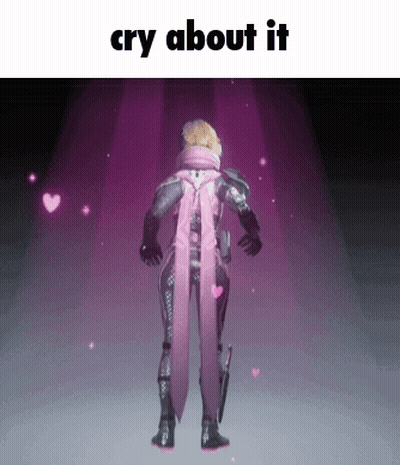 Video Game Character With Pink Scarf Cry About It GIF