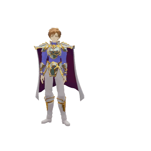Video Game Character With Purple Cape Sticker