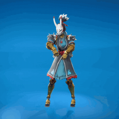 Video Game Character With Rabbit Mask GIF