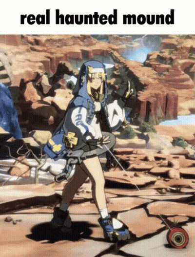 Video Game Character With Real Haunted Mound GIF
