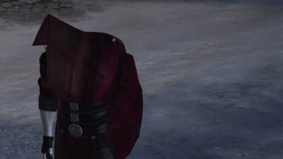 Video Game Character With Red Cape Says Ha GIF