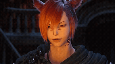 Video Game Character With Red Hair And Cat Ears GIF