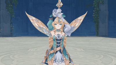 Video Game Character With Wings Holding Sword GIF