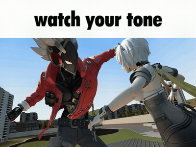 Video Game Characters High Five Saying Watch Your Tone GIF
