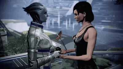 Video Game Characters Holding Hands GIF