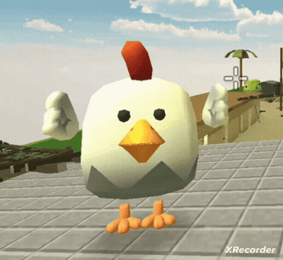 Video Game Chicken With Xrecorder GIF