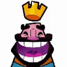Video Game Clash Royale Laughing King Emote GIF