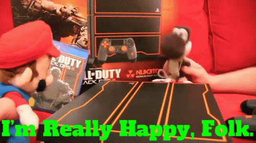 Video Game Console With Im Really Happy Folk GIF