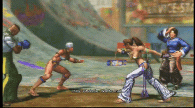 Video Game Fighter Says Hey Christa GIF