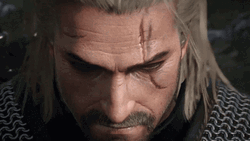 Video Game Geralt Of Rivia Determined Face