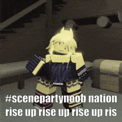 Video Game Girl Scenepartynoob Nation Rise Up GIF