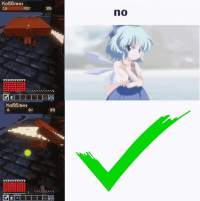 Video Game Girl With Check Mark Saying No GIF