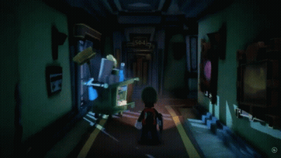 Video Game Hallway With Number 564