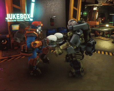 Video Game In Front Of Jukebox Sign GIF