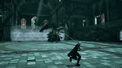 Video Game Knight Fighting Monster GIF