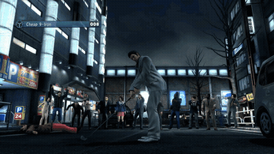 Video Game Man In Front Of Cheap 9 Iron Sign GIF