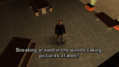 Video Game Man Sneaking Around In The Woods GIF