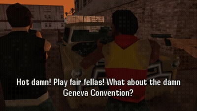 Video Game Man Talking To Group GIF